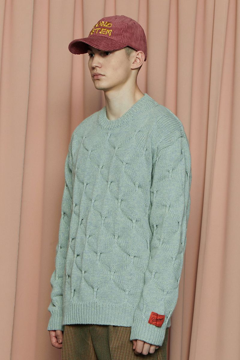 EMBOSSING CLOVER KNIT / MINT