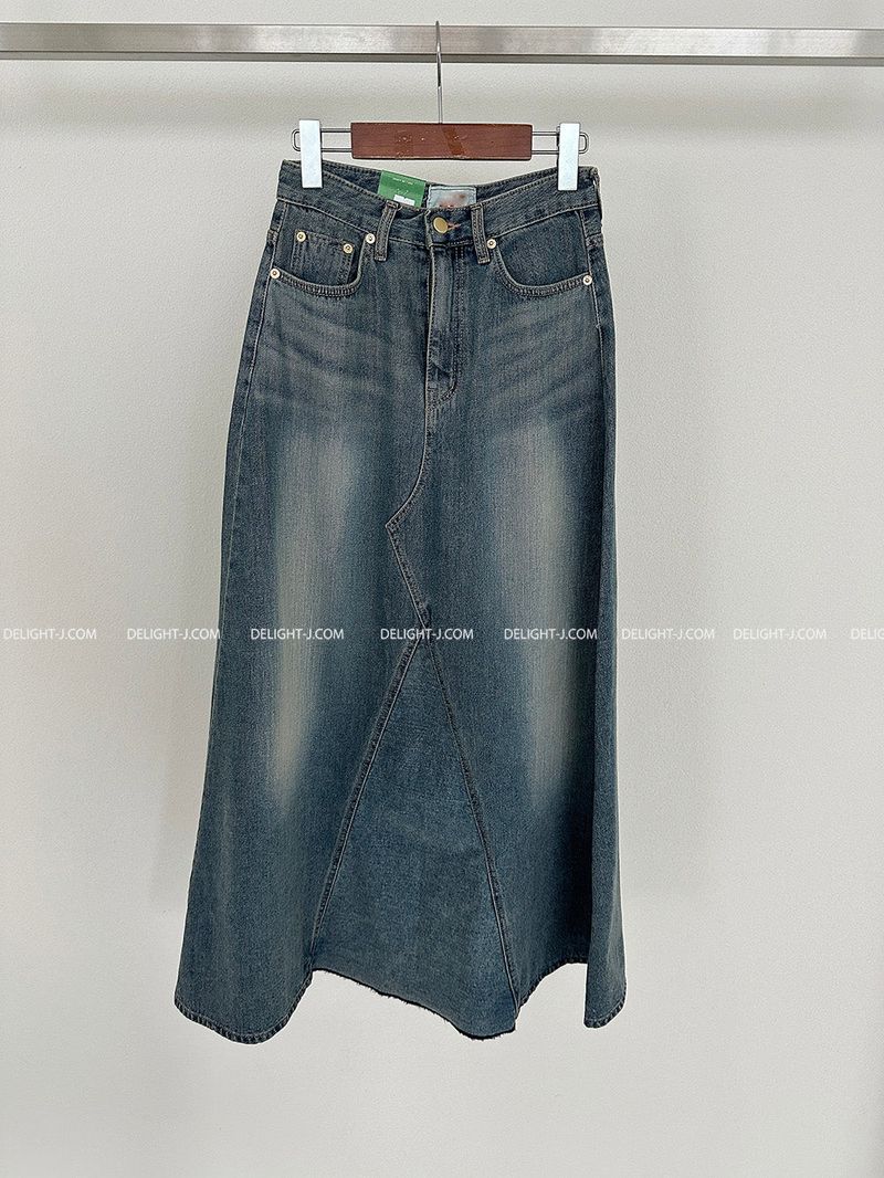 Denim Maxi Long Skirt