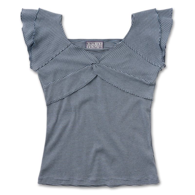 Drape Stripe Tee [Vintage Blue]