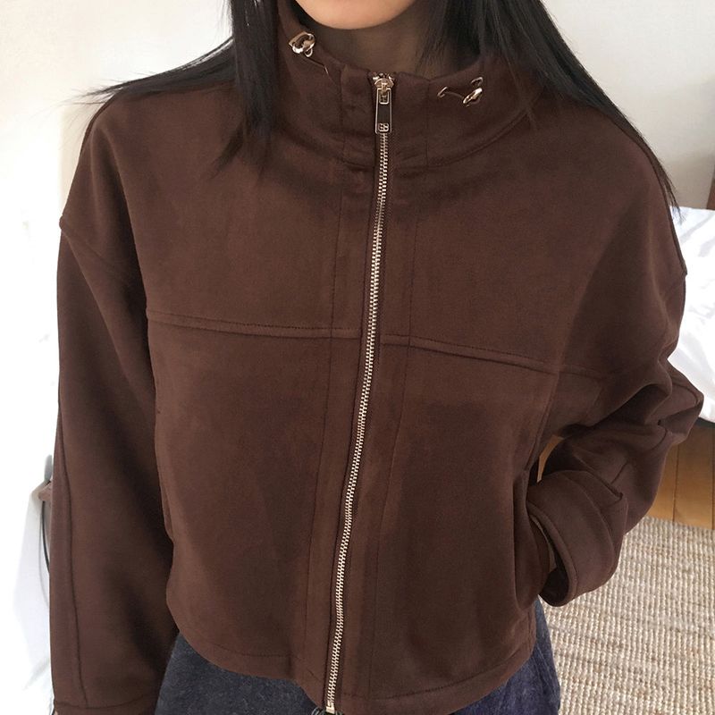 WONDER WONDER（ワンダーワンダー）の「[FW Recommended Item] Nuen Suede Slit String Zip-Up Jacket（Tops）」