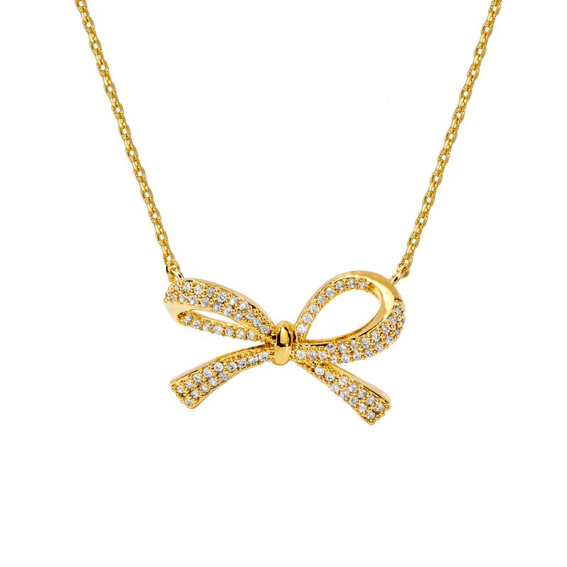 Ribbon Pave Necklace