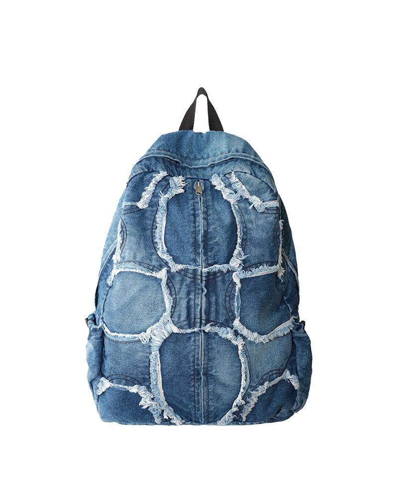 IUGAMAKARAS（イウガマカラス）の「Washed Denim Turtle Backpack (Blue)（Bags）」