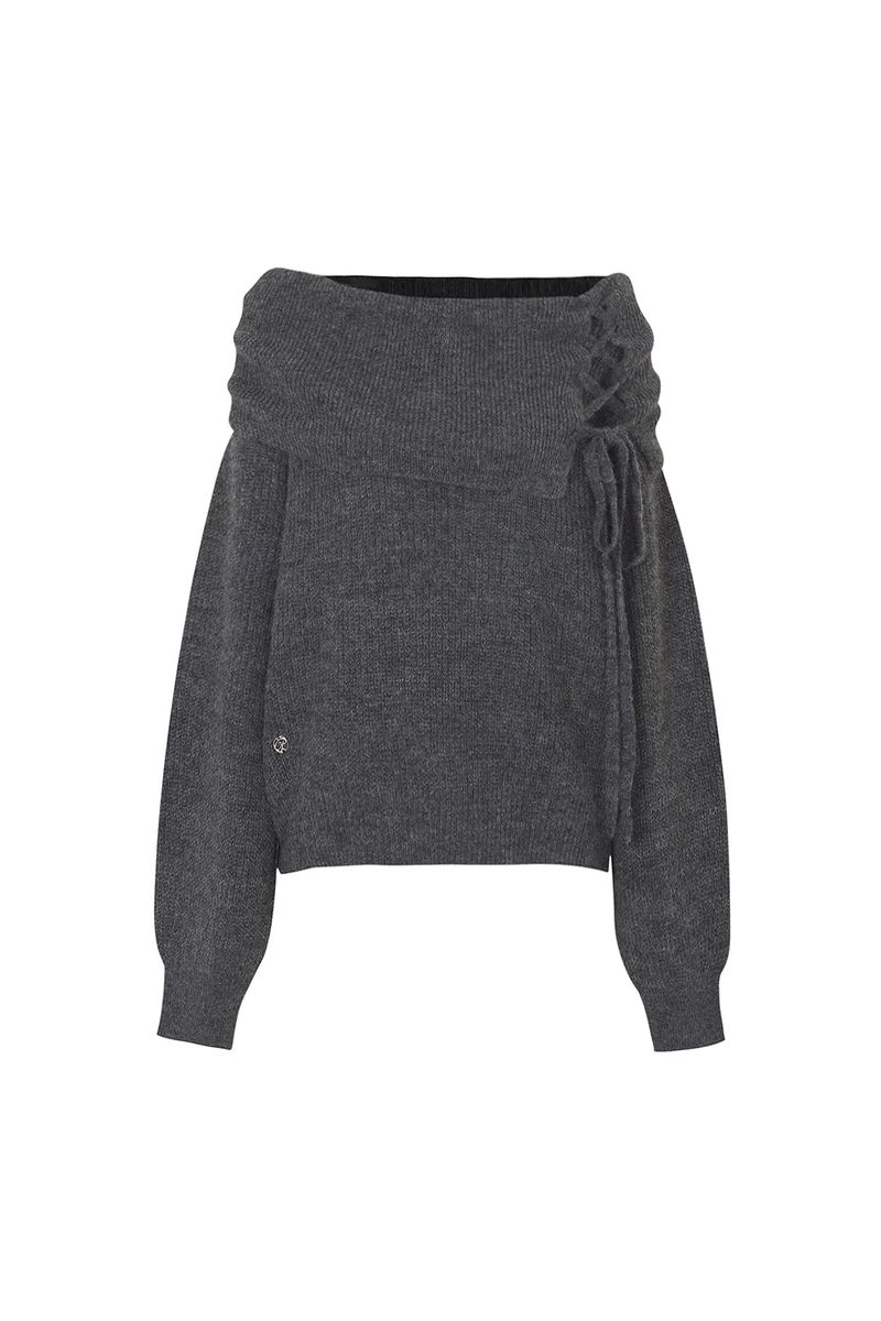 PAIN OR PLEASURE（ペインオアプレジャー）の「KAREN CORSET KNIT charcoal（Tops）」