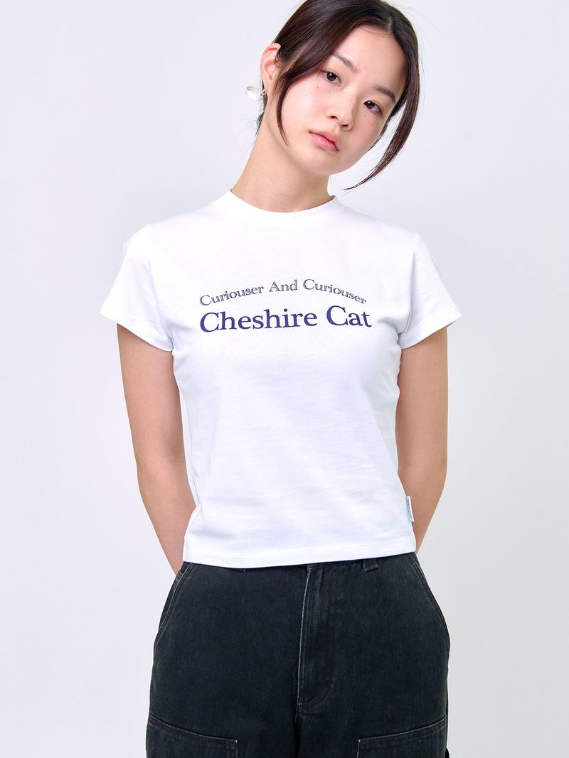 TEMPUSSTUDIO（テンプススタジオ）の「"CHASHIRE CAT" ウィメンズ T シャツ_ホワイト（トップス）」