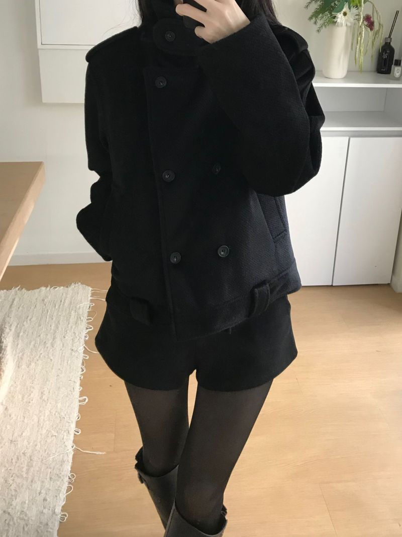Mate High Neck Double Jacket (2 colors)