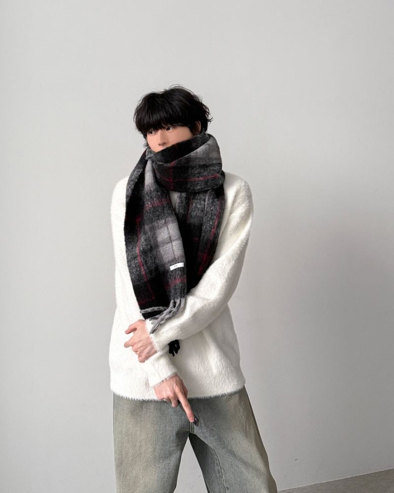 Azir Wool Check Muffler