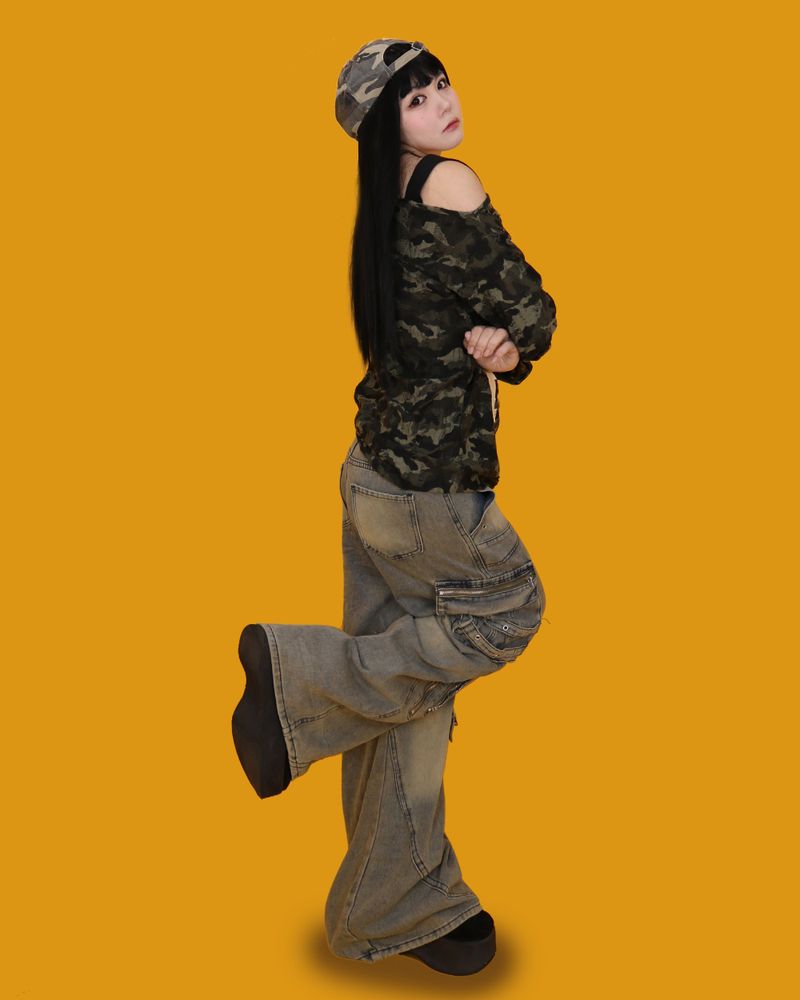 bucky stud denim pants