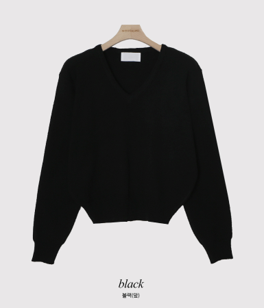 Simple Basic V-neck Knit (10color)