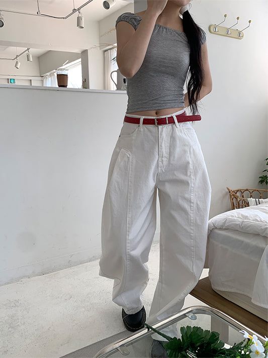 PELVIS PINTUCK BALLOON PANTS (3C)