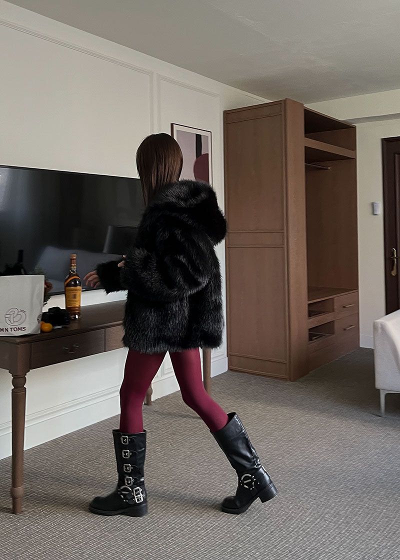 HOLIDAY HOOD FUR JACKET