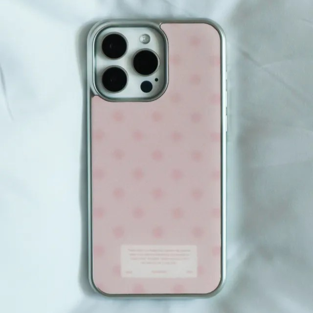 Dot tint babypink silver case
