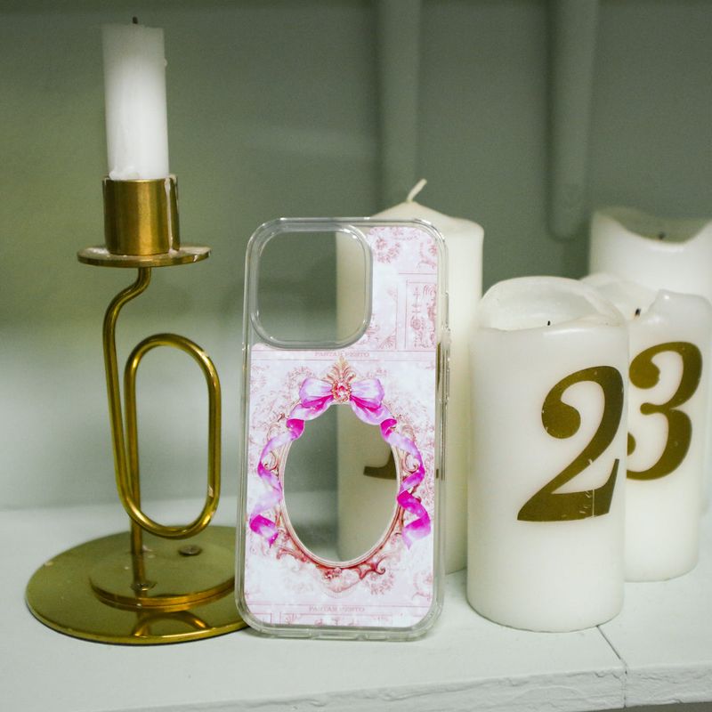 【MADE】Ribbon frame Jelly hard Phone case