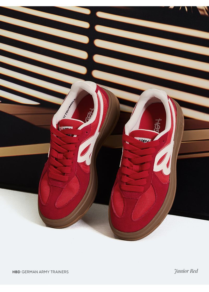 HBD Summer Breathable 5CM Elevated Retro German Training Shoes