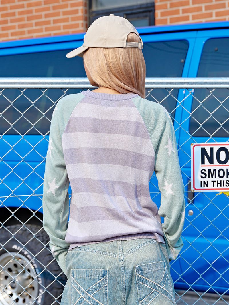 STAR STRIPE KNIT MINT