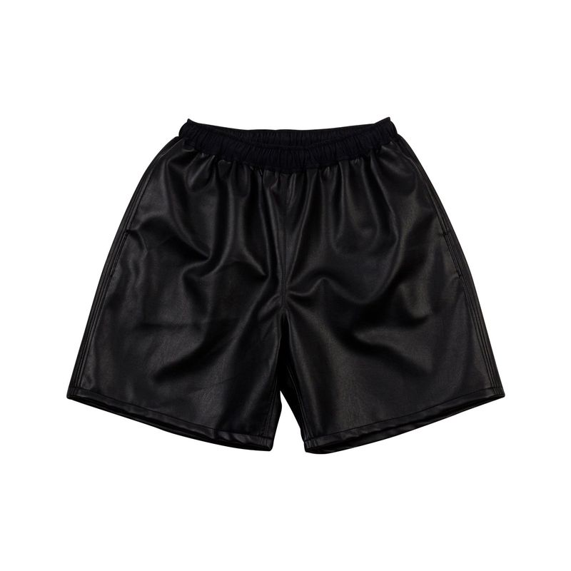 C.O.M.E（シーオーエムイー）の「[UNISEX] Faux-Leather Shorts (Black)（Pants）」