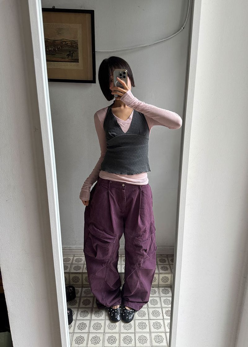 GARMENT CARGO WIDE PANTS