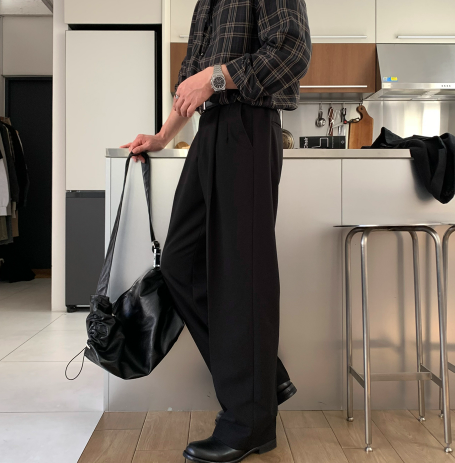 Ever Ranger Round Tuck Side Banding Semi-Wide Slacks