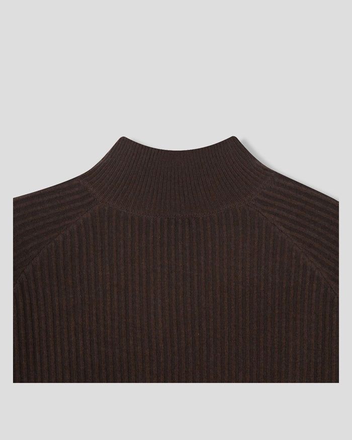 (UNISEX) Shoulder Half Zip-Up Raglan Knit