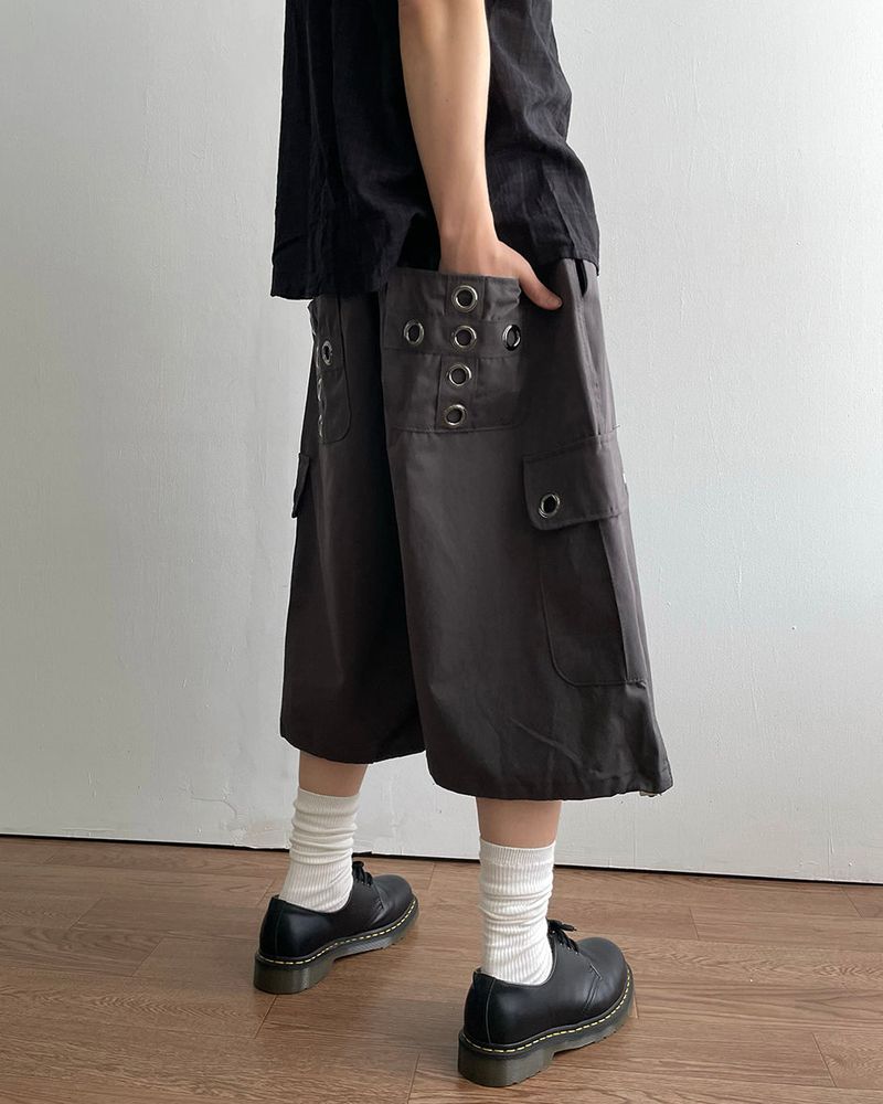 パンチアイレットバミューダパンツ