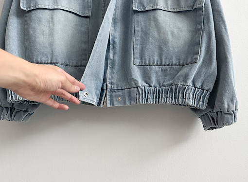 Delt Boxy Fit Two-Way Denim Hooded Jumper