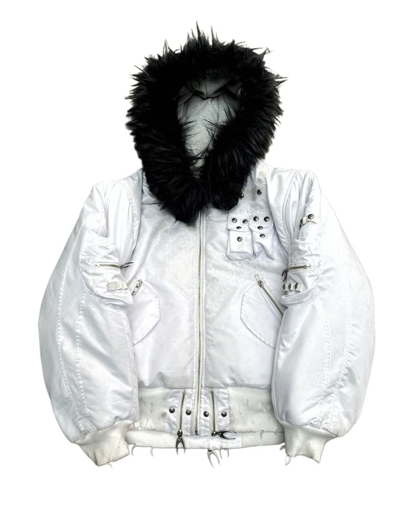 Cozy Worldwide(コージー ワールドワイド)の「COZY CHAOS WHITE REVERSIBLE BOMBER JACKET(Jackets/Outerwear)」