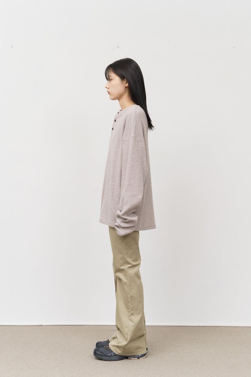 トフィヘンリーネック長袖Tシャツ