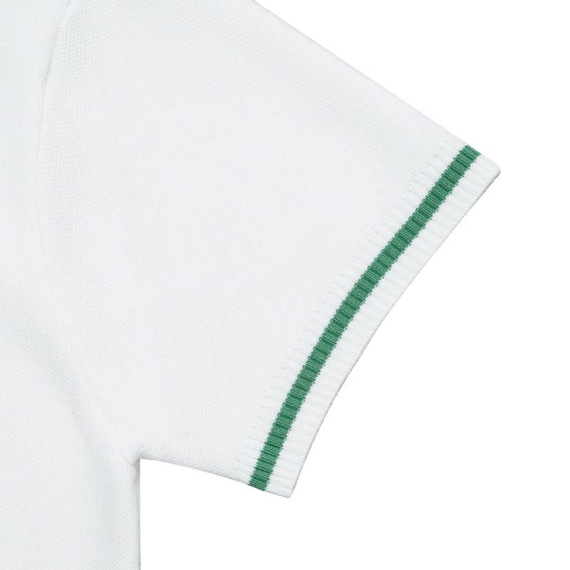 Knit Polo Premium Garment White Green