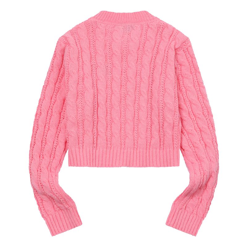 VESTER CROP R-NECK KNIT CARDIGAN (3COLOR)