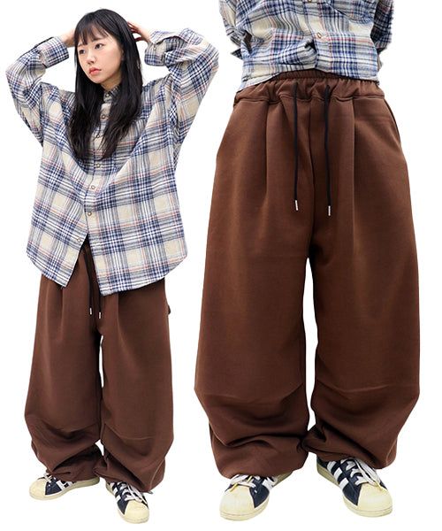 Wide Fleece-Lined Carpenter Pants