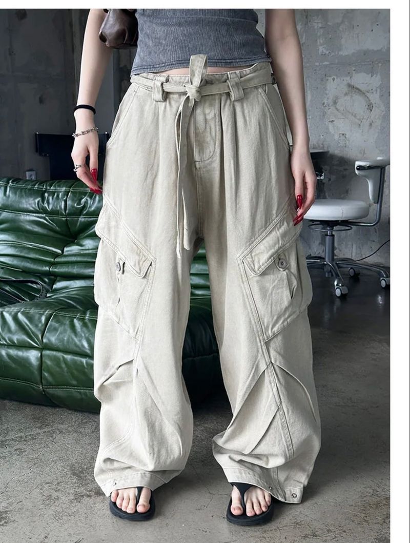 [Unisex] Desert belt washing cargo pants(3color)