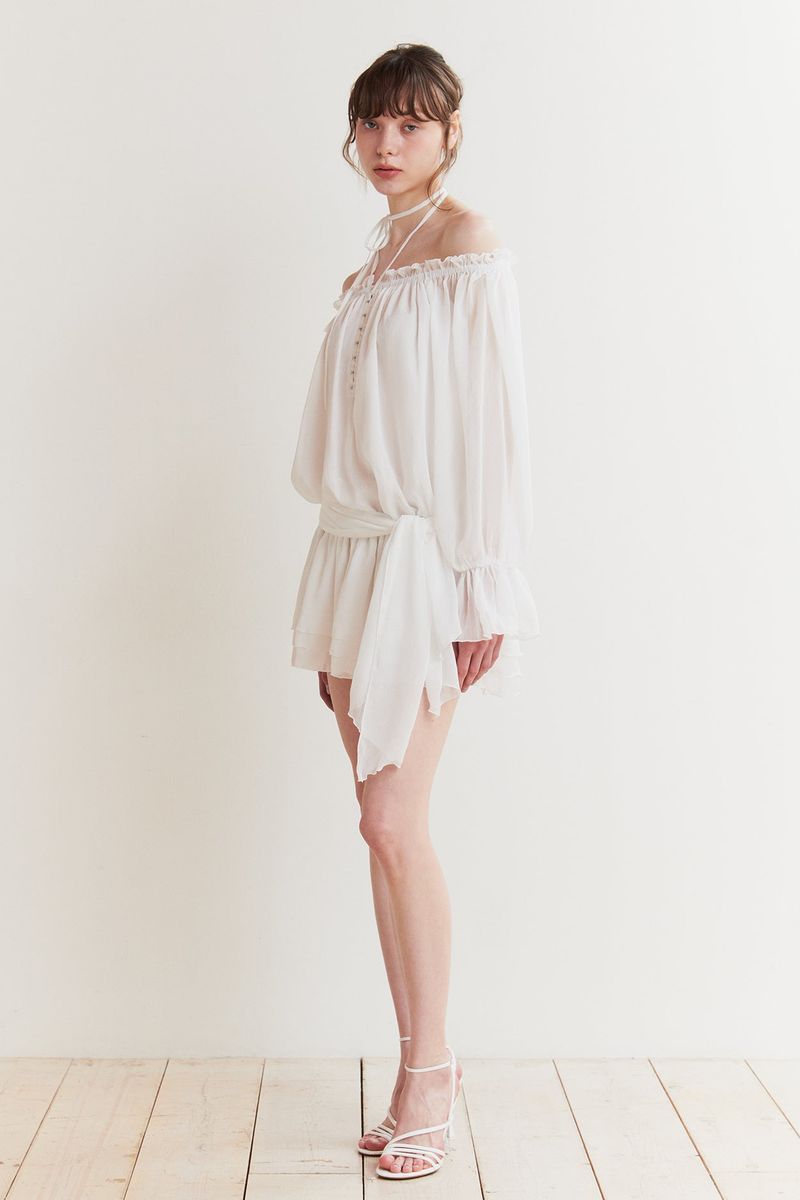 ANGEL HOOK DRESS white