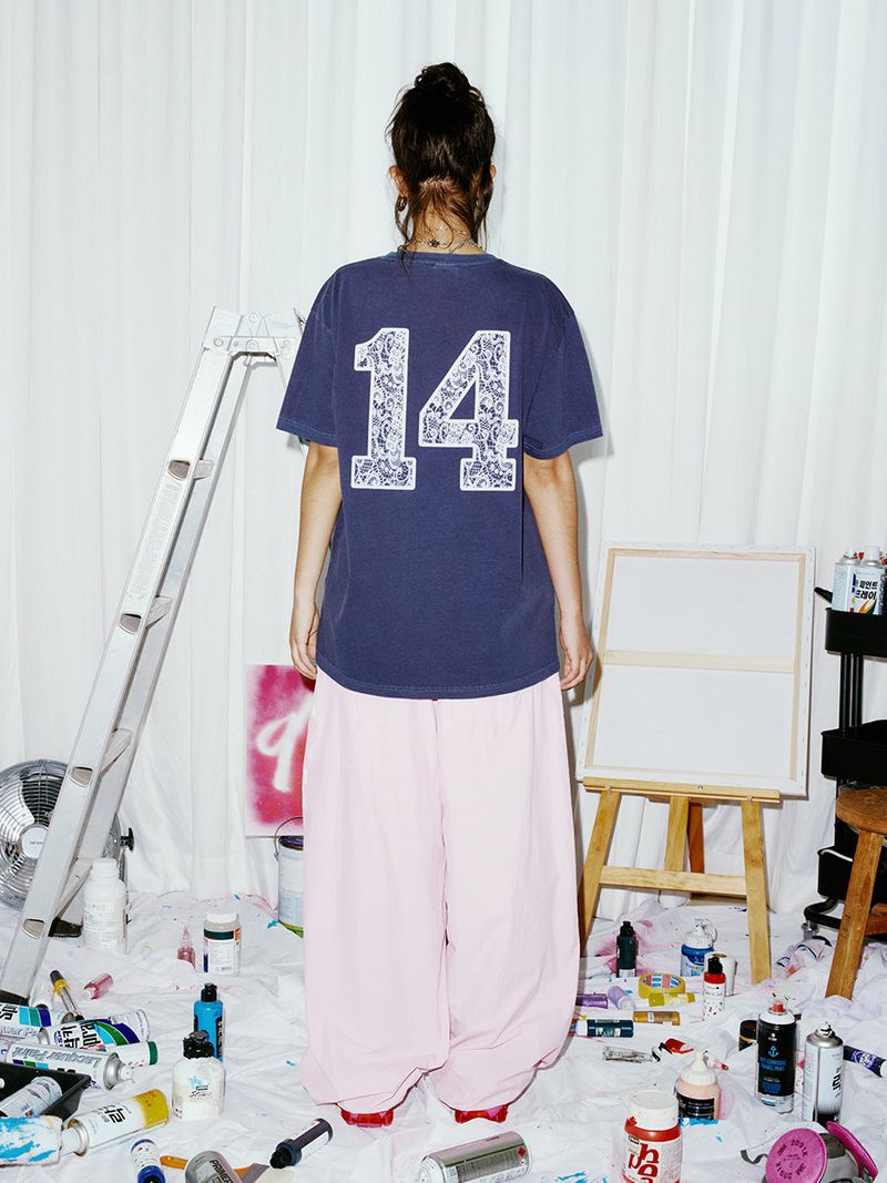 LACE LOGO TEE NAVY