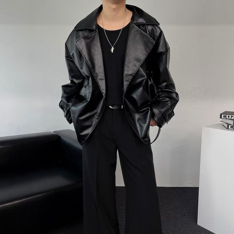 COZINESS（コジネス）の「ENOC Box Oversized Fit Leather Jacket（Jackets/Outerwear）」