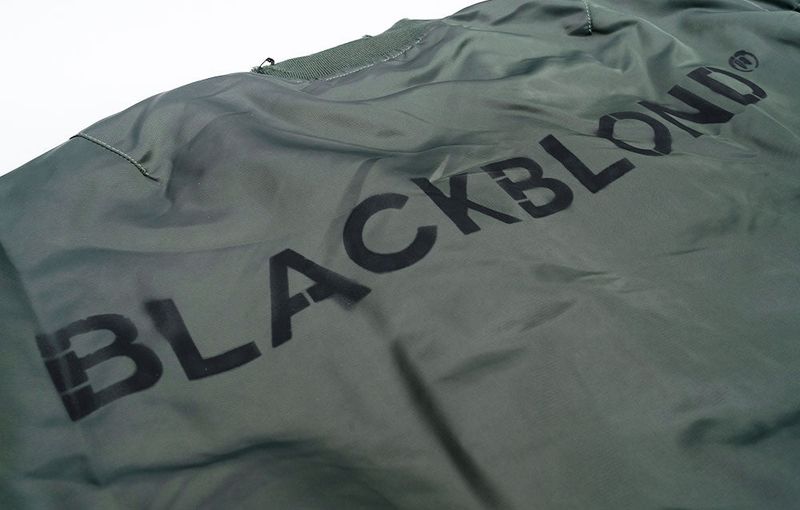 BBD Ripped Custom Sprayed logo MA-1 Bomber Jacket (Khaki)