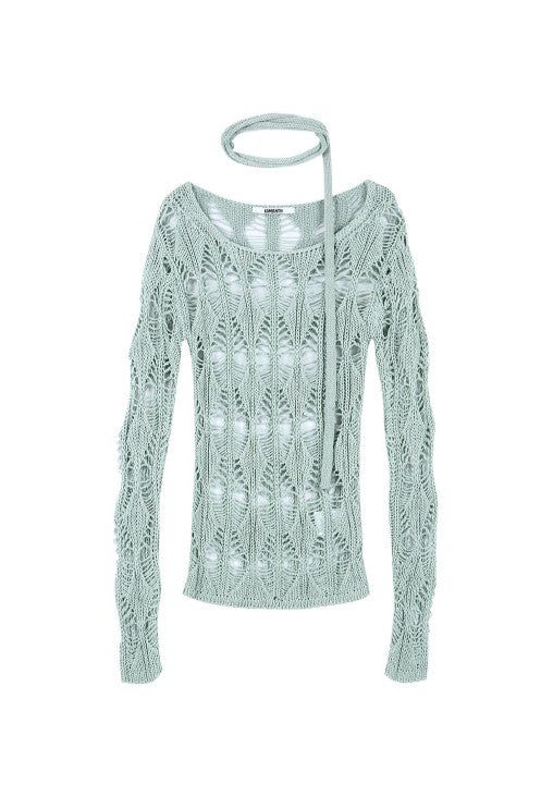 Scarf Set Knit Top (MINT)