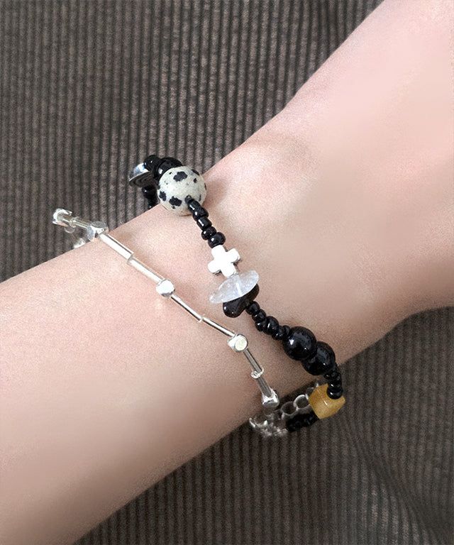 Adamdree（アダムドリー）の「Layered Beads Cross ジェミニブレスレット（アクセサリー）」