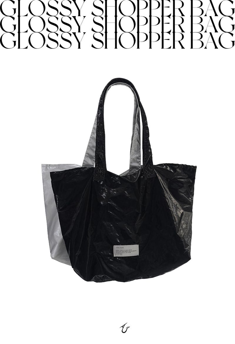 glossy shopper bag (2color)