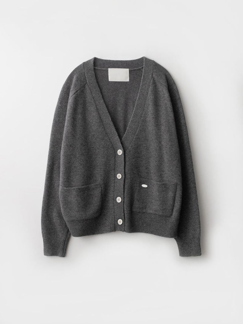 PLAT DU JOUR(プラドゥジュール)の「Loose cardigan (Dark grey)(Tops)」