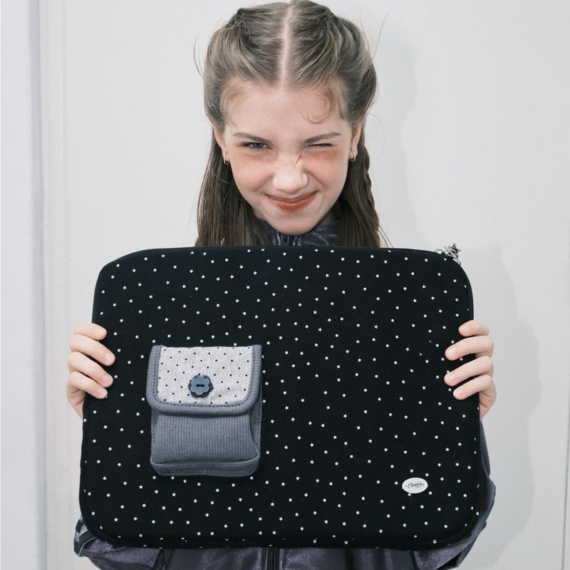 Star pocket notebook pouch_black