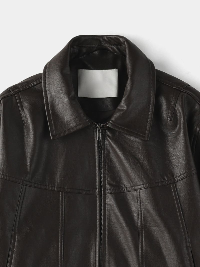 Fear Curved Leather Jacket