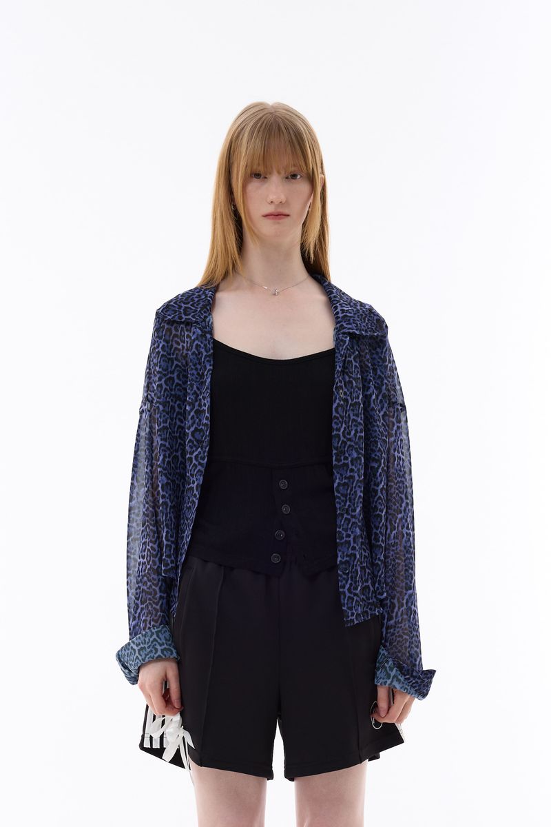 ARIKIM（アリキム）の「LEOPARD OVERSIZED SHIRT / PURPLE（Tops）」