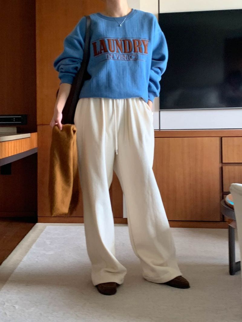 [Wool fleece] Eggdon string two-way pants