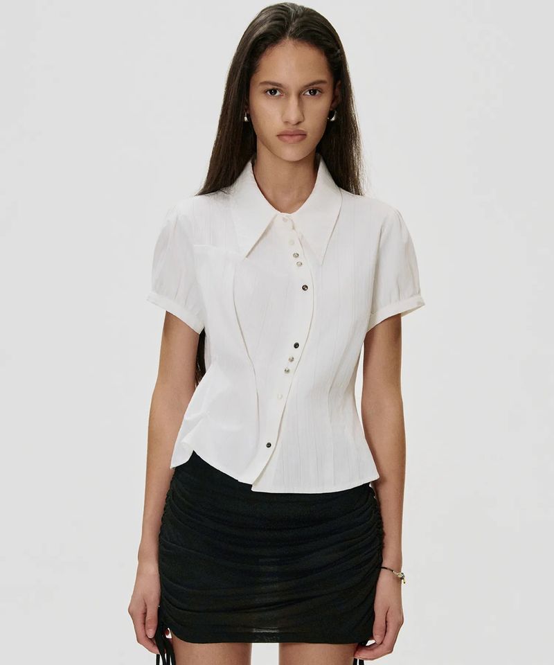 DOZI - Puffed Button Up Shirt _ OFF WHITE