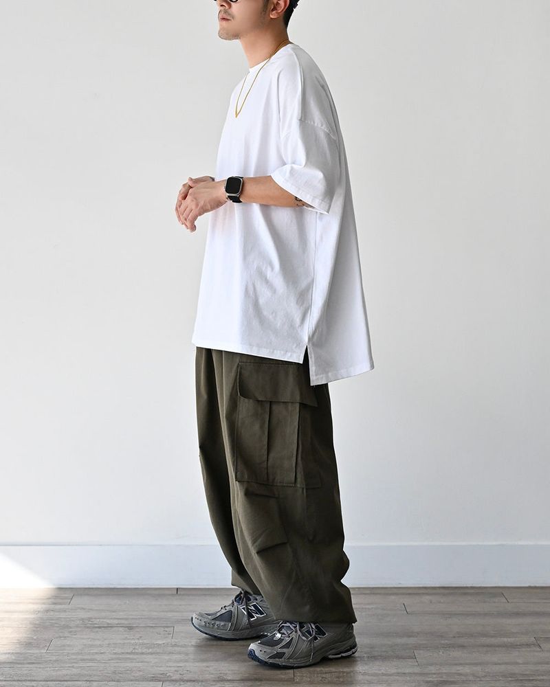 SIO WIDE CARGO PANTS KHK