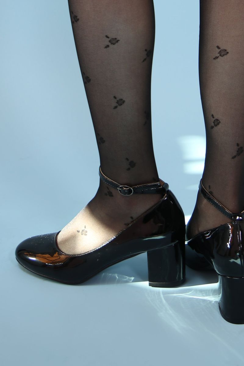 petie rose tights (black)