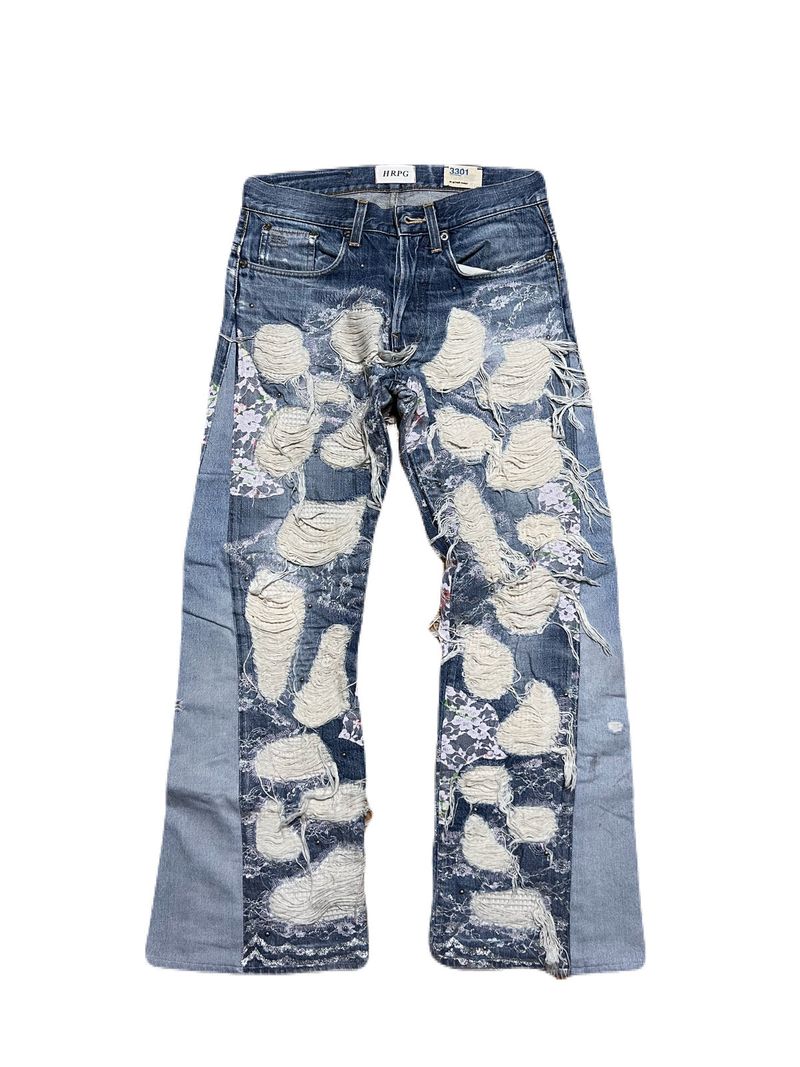 HRPG（エイチアールピージー）の「STUD FLOWER DENIM（Pants）」