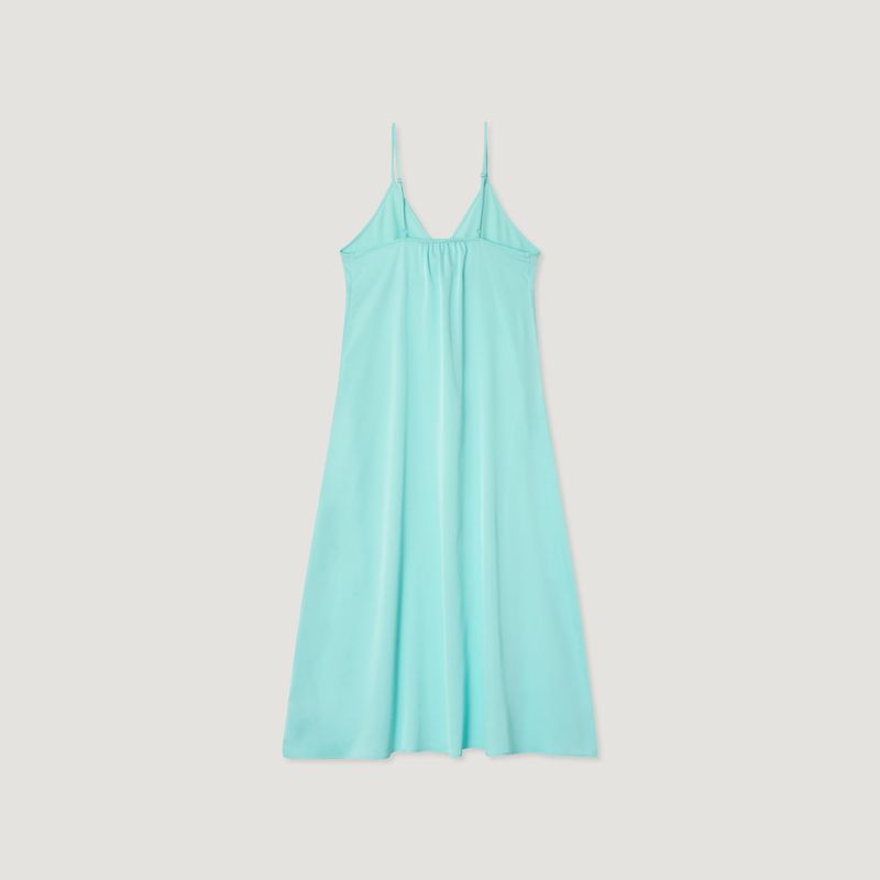 Rose Corsage Sheer Long Dress