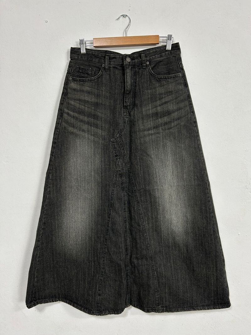 (2colors) bijou maxlong denim skirt