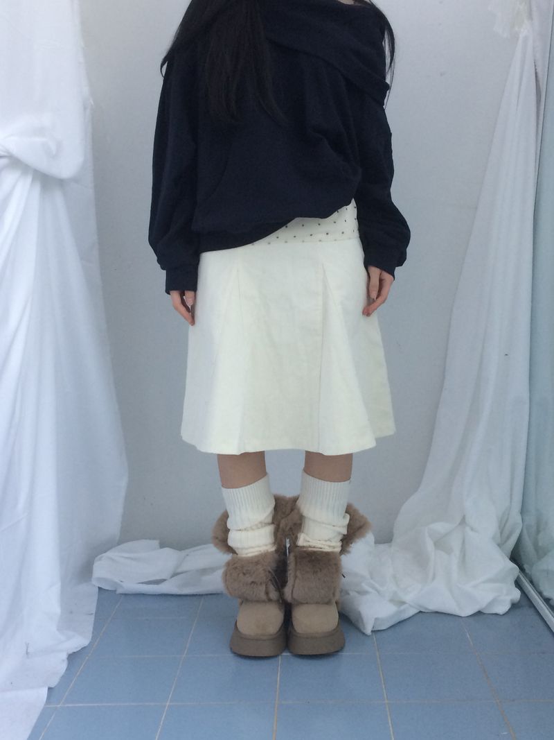 Suede Rabbit Fur Boots