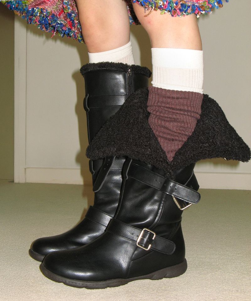 Ember 0034. Belted Fur Boots - 2colors